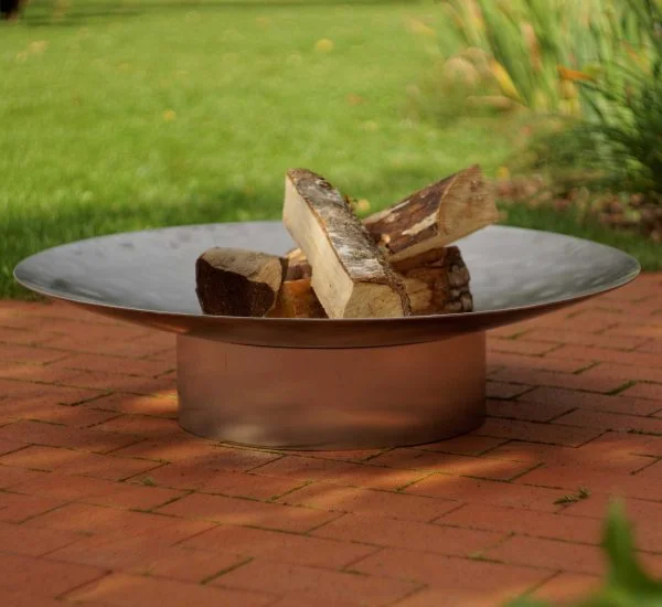Hestia in Stainless Steel - large contemporary design fire pit