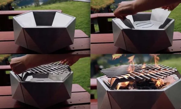 Tabletop Barbecue - just three parts and almost no setup