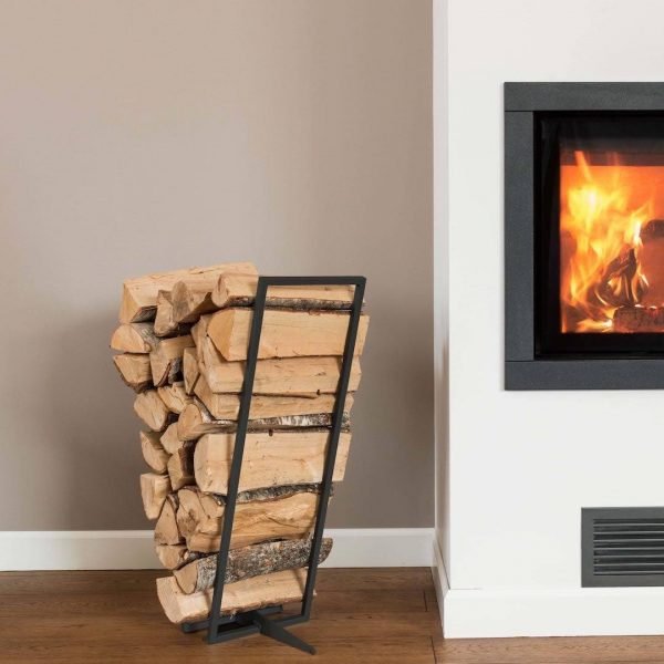 Fireplace log rack