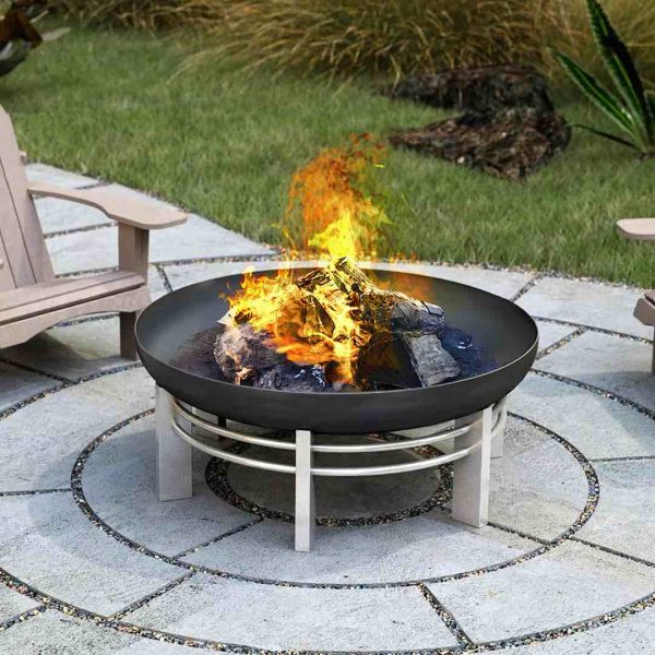 79cm diameter high quality fire pit on solid stainless steel legs